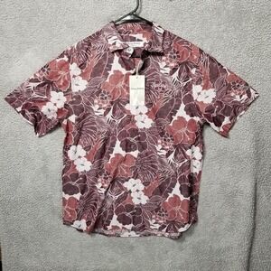Mississippi State Bulldogs Tommy Bahama Shirt Mens Medium Maroon Floral Hawaiian